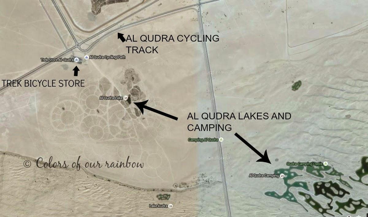 Al-Qudra Sjön karta