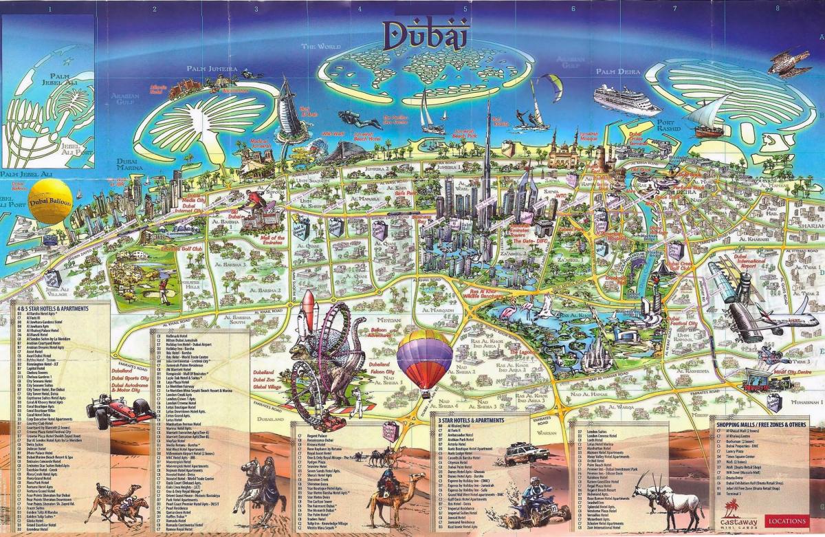 3d-karta över Dubai