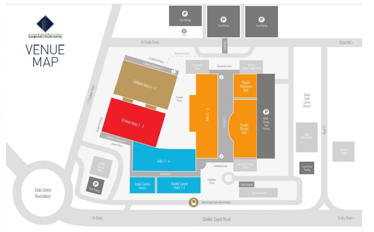karta över Dubai mall parkering