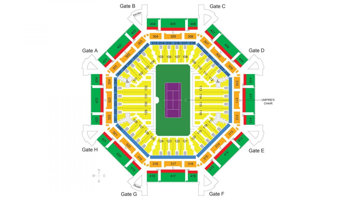 karta över Dubai tennis stadium