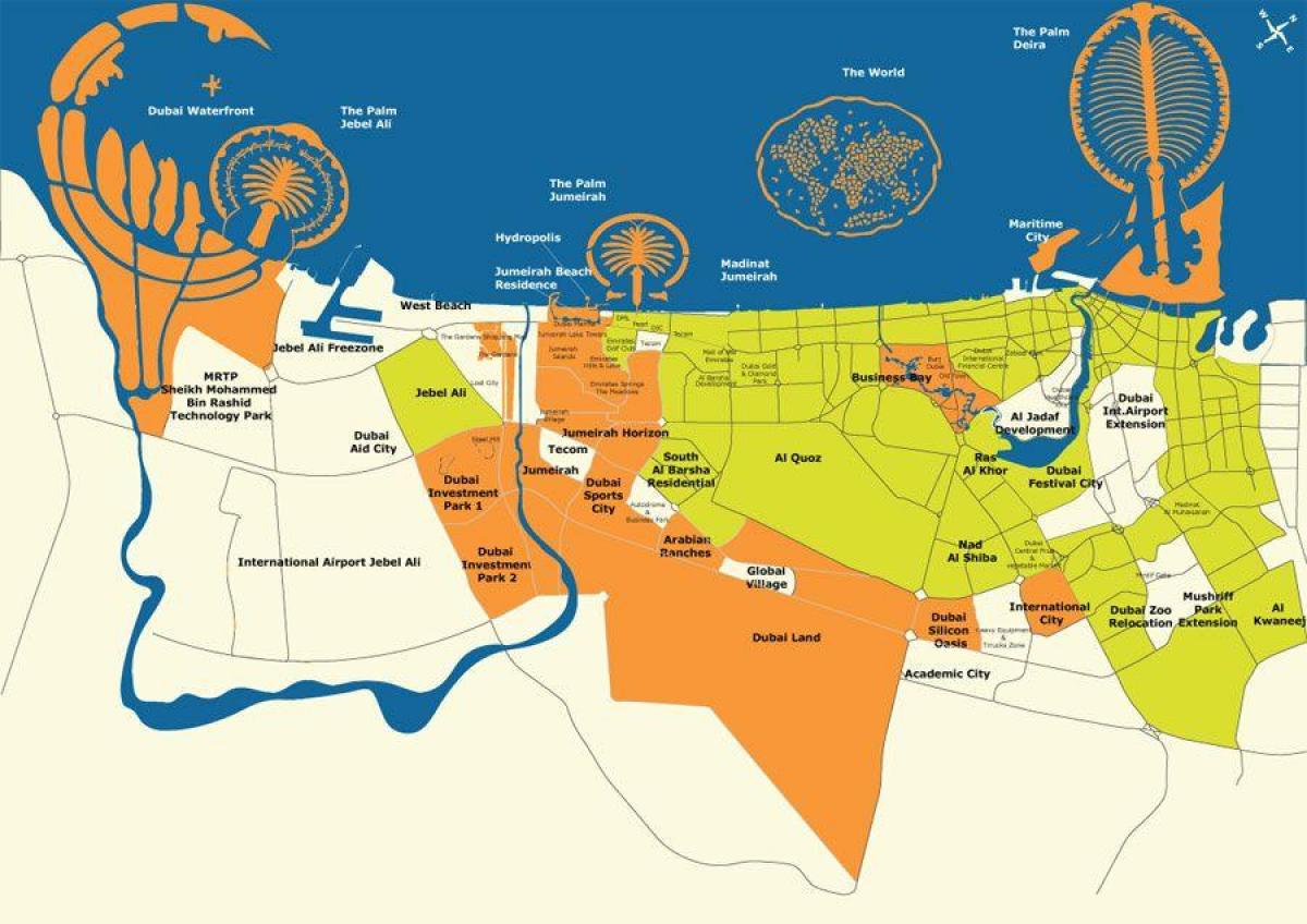 Dubai karta öar