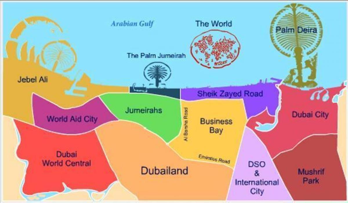 karta över Dubailand