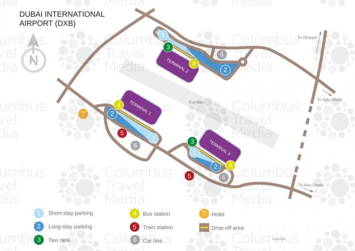 karta över Dubai flygplats