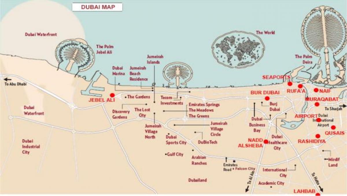 karta över Jebel Ali