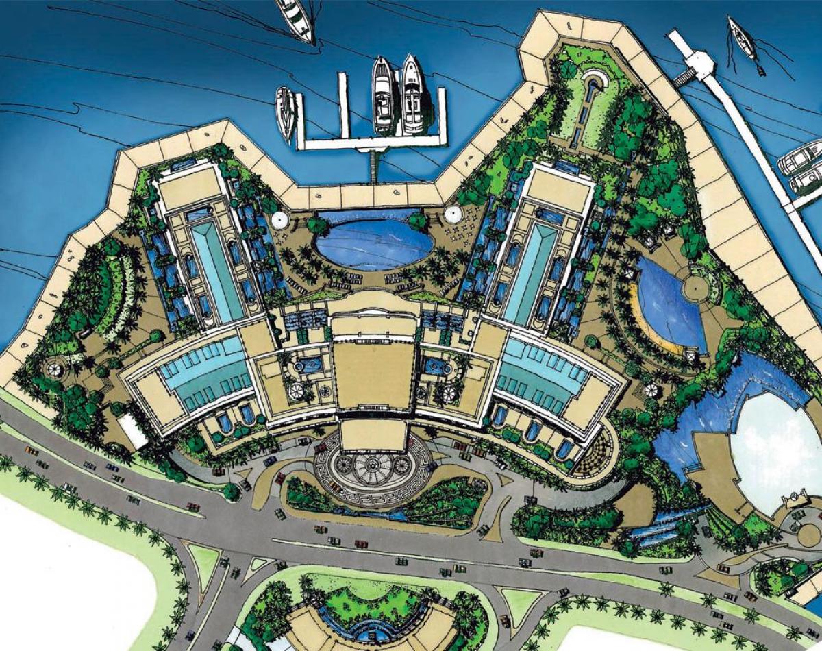 karta över Palazzo Versace Dubai