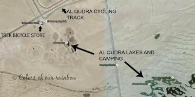 Al-Qudra Sjön karta