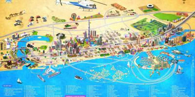 Dubai platser av intresse karta