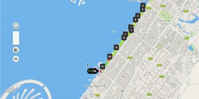 Jumeirah beach löparbana karta