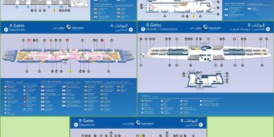 Terminal 3 på Dubais flygplats karta