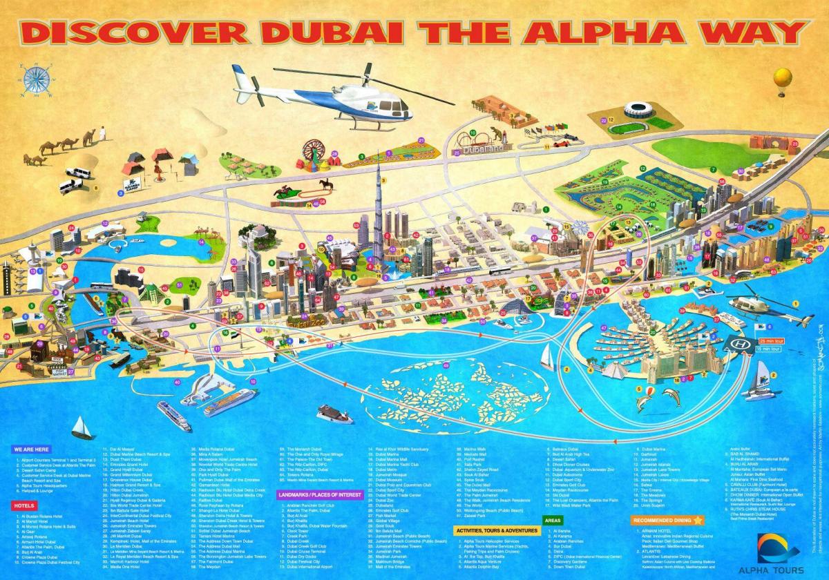 karta över Burj Al Arab