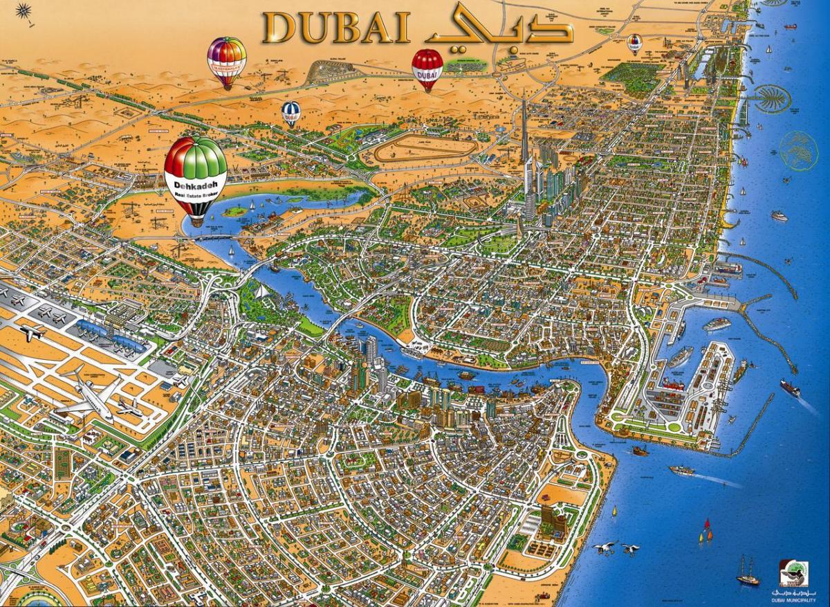 karta över Dubai creek
