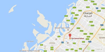 Karta över central school Dubai