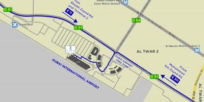 Karta över Dubai airport free zone