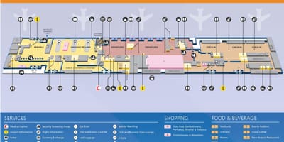 Dubai terminal 2 på karta