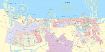 Karta över Dubai city