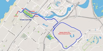 Al-Qudra cykelled på karta