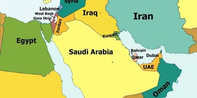 Dubai karta över mellanöstern