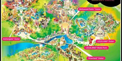 Dubai parks and resorts läge på karta