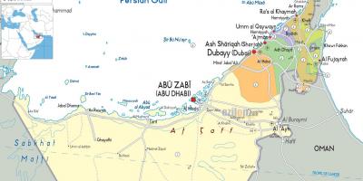 Karta över Dubai förenade ARABEMIRATEN