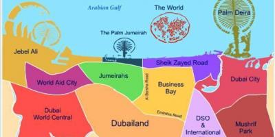 Karta över Dubailand