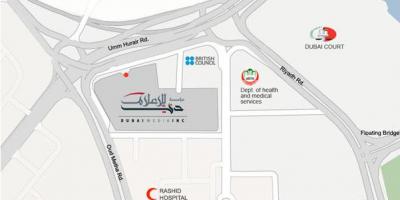 Rashid hospital läge i Dubai karta